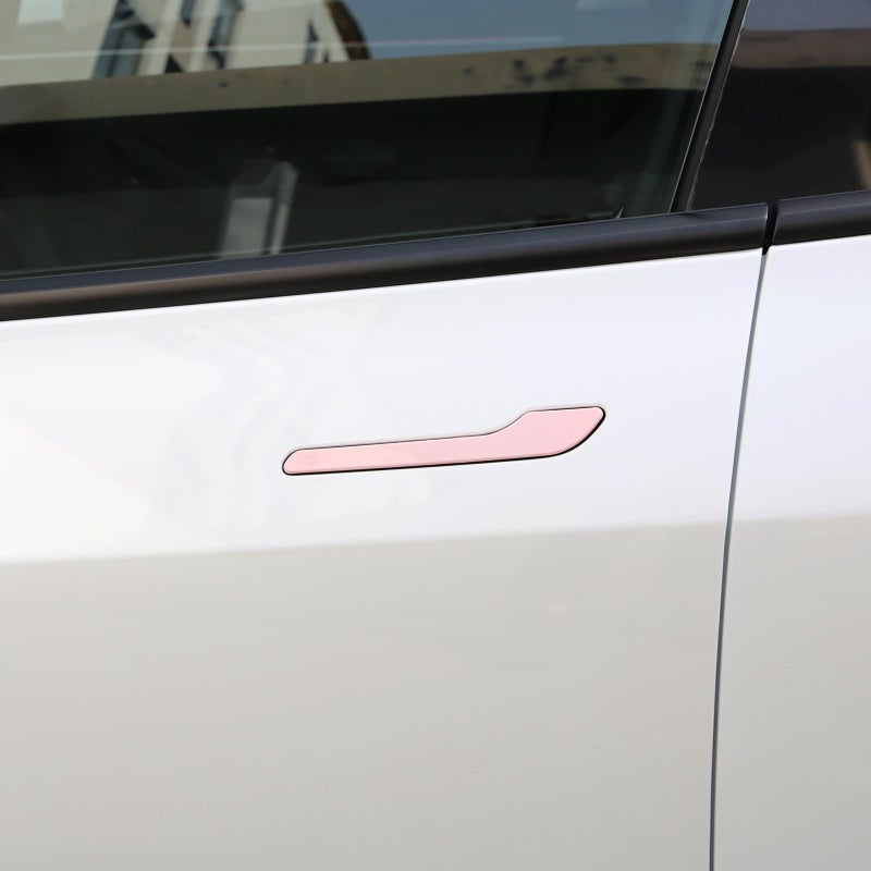 Tesheer for Tesla Pink Door Handle Sticker Anti Scratch for Tesla Car Door Handle Wrap 4PCS Door Handle Protective for Pink Tesla Model 3/Y Accessories (Pink) - Image 4